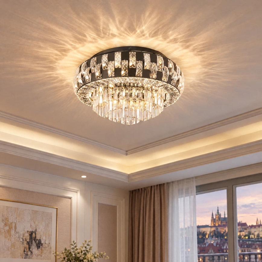 BRILAGI - Mennyezeti lámpatest AURELIA 5xE14/40W/230V átmérő 50 cm fekete