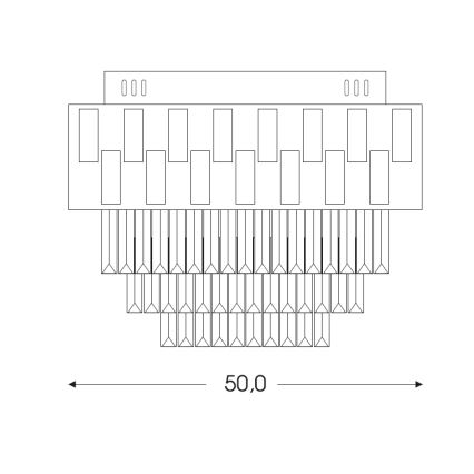 Brilagi - Mennyezeti lámpatest AURELIA 5xE14/40W/230V átmérő 50 cm fekete