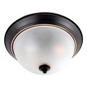 Brilagi - Mennyezeti lámpatest FRESCO 2xE27/40W/230V átm. 28 cm fekete/arany
