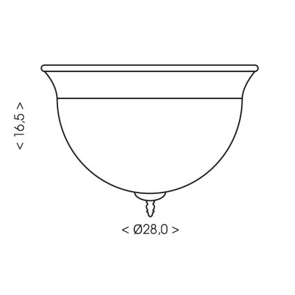 Brilagi - Mennyezeti lámpatest FRESCO 2xE27/40W/230V átm. 28 cm fekete/arany