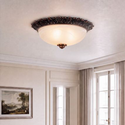 Brilagi - Mennyezeti lámpatest FRESCO 2xE27/40W/230V átm. 30 cm bronz