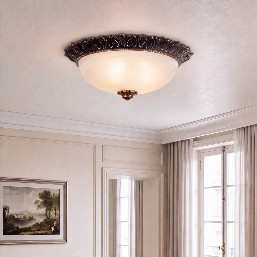 Brilagi - Mennyezeti lámpatest FRESCO 2xE27/40W/230V átm. 30 cm bronz