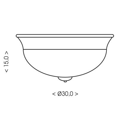 Brilagi - Mennyezeti lámpatest FRESCO 2xE27/40W/230V átm. 30 cm rézszínű