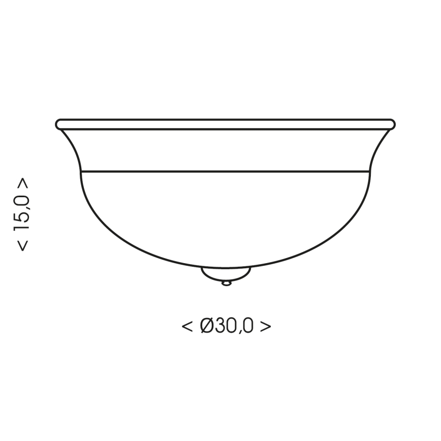 Brilagi - Mennyezeti lámpatest FRESCO 2xE27/40W/230V átm. 30 cm rézszínű