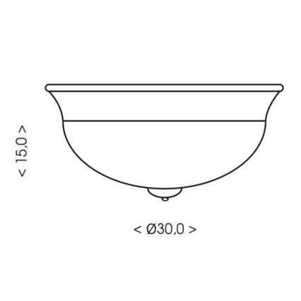 Brilagi - Mennyezeti lámpatest FRESCO 2xE27/40W/230V átm. 30 cm rézszínű