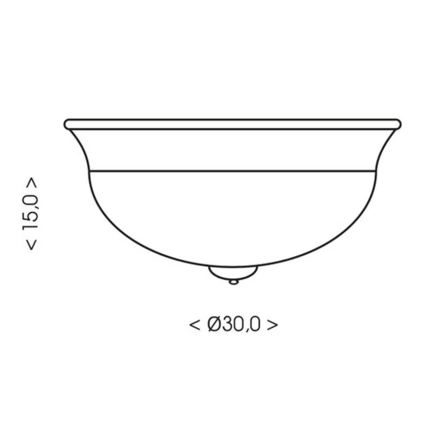 Brilagi - Mennyezeti lámpatest FRESCO 2xE27/40W/230V, átmérő 30 cm, aranyszínű