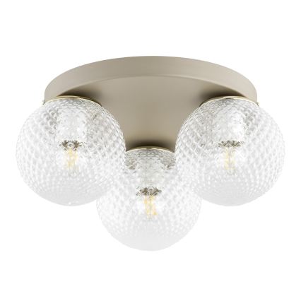 Brilagi - Mennyezeti lámpatest STELLA 3xE27/60W/230V Ø 35 cm bézs/arany