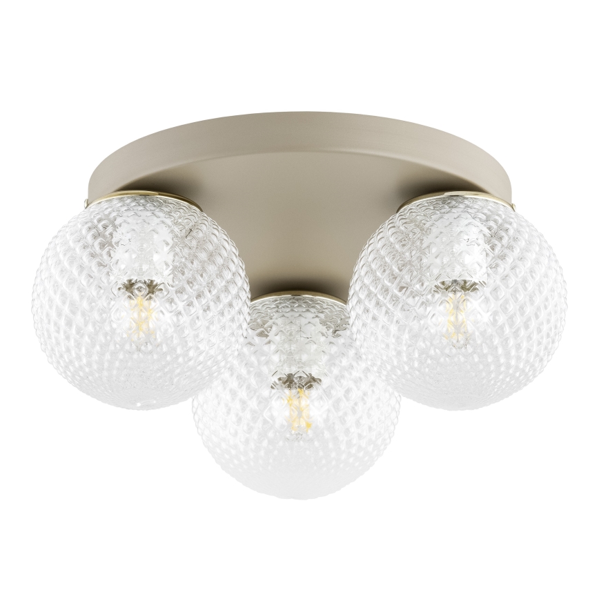 Brilagi - Mennyezeti lámpatest STELLA 3xE27/60W/230V Ø 35 cm bézs/arany