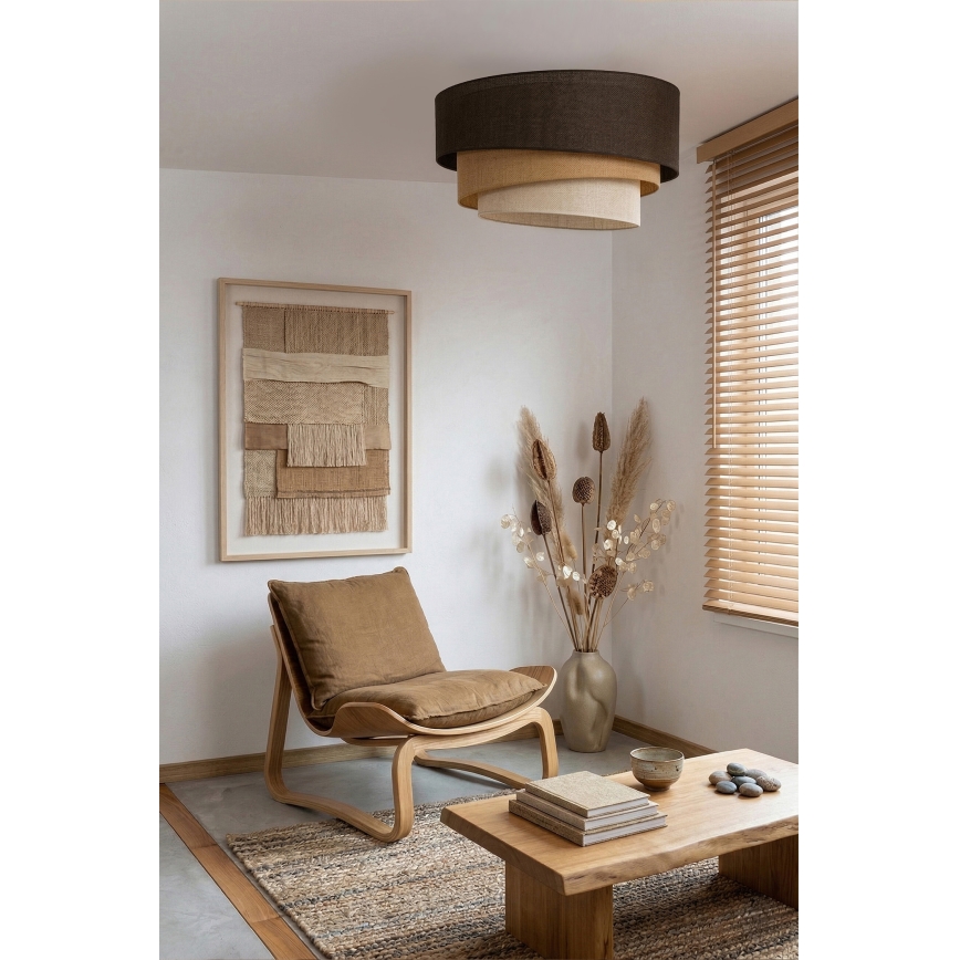 Brilagi - Mennyezeti lámpatest TRIO 3xE27/60W/230V Ø 60 cm barna/bézs/fehér