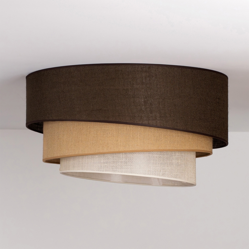 Brilagi - Mennyezeti lámpatest TRIO 3xE27/60W/230V Ø 60 cm barna/bézs/fehér