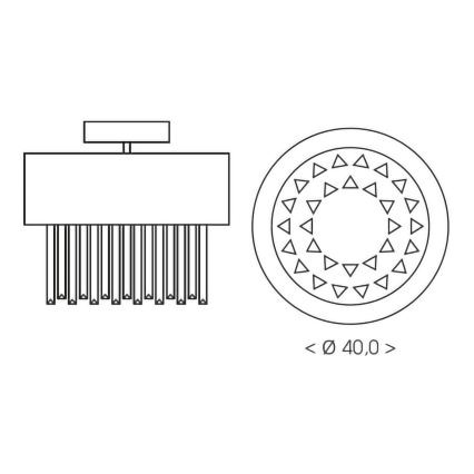 BRILAGI - Mennyezeti lámpatest VERVE 4xE14/40W/230V átm. 40 cm aranyszínű