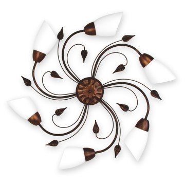 BRILAGI - Mennyezeti lámpatest WILLOW 6xE27/40W/230V Ø 75 cm bronz színű