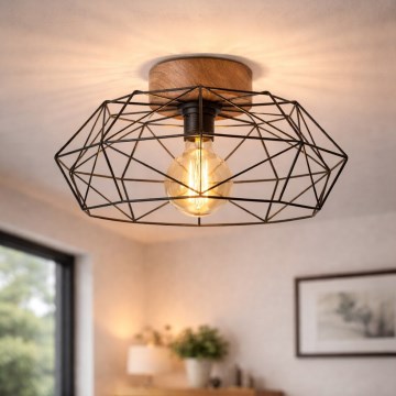 Brilagi - mennyezeti lámpatest WOODY BASKET 1xE27/60W/230V átmérő 40 cm tölgy