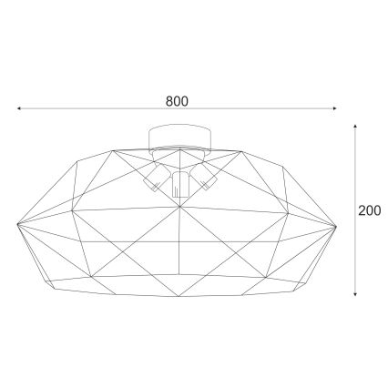 Brilagi - Mennyezeti lámpatest WOODY BASKET 3xE27/60W/230V átm. 80 cm tölgy