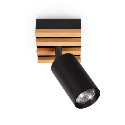 Brilagi - Mennyezeti spotlámpa SELE WOOD ACOUSTIC 1xGU10/30W/230V fekete/fa