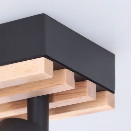 Brilagi - Mennyezeti spotlámpa SELE WOOD ACOUSTIC 1xGU10/30W/230V fekete/fa