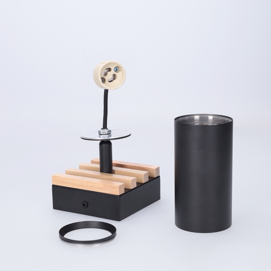 Brilagi - Mennyezeti spotlámpa SELE WOOD ACOUSTIC 1xGU10/30W/230V fekete/fa
