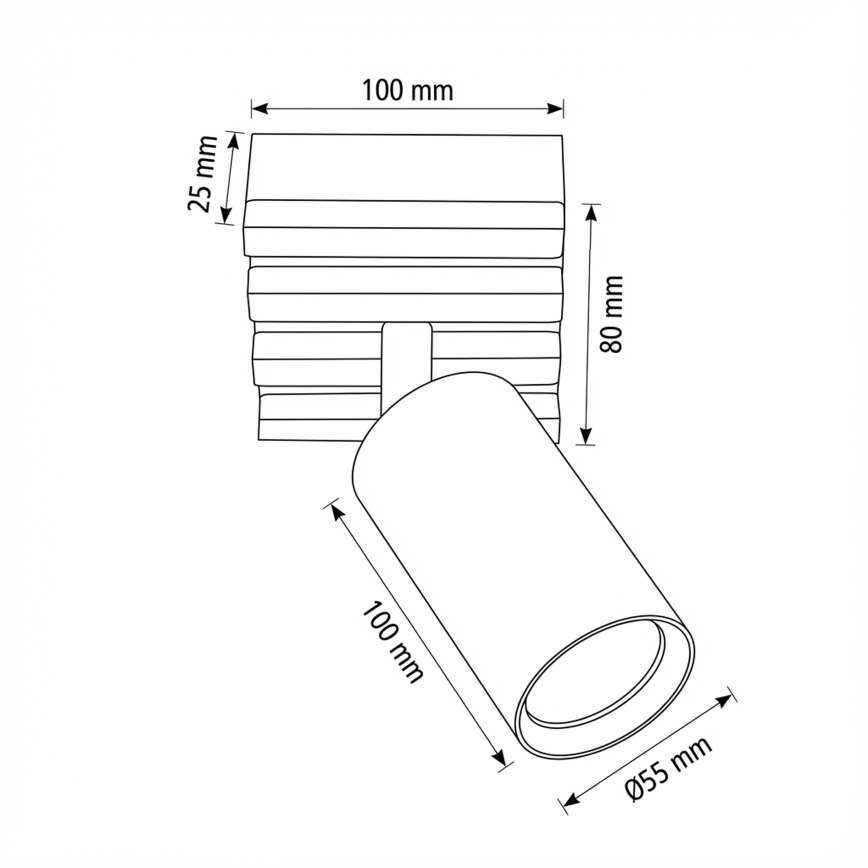 Brilagi - Mennyezeti spotlámpa SELE WOOD ACOUSTIC 1xGU10/30W/230V fekete/fa