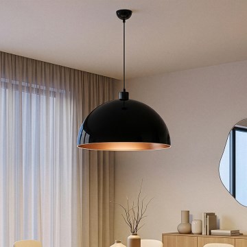 Brilagi - METALO LED csillár kábelen 1xE27/40W/230V Ø 60 cm fekete/rézszínű