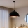 Brilagi - METALO LED csillár kábelen 1xE27/40W/230V Ø 60 cm fekete/rézszínű