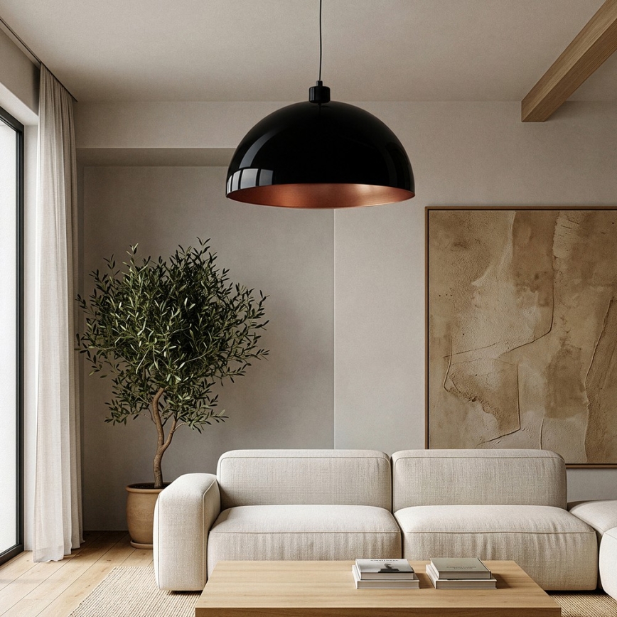 Brilagi - METALO LED csillár kábelen 1xE27/40W/230V Ø 60 cm fekete/rézszínű