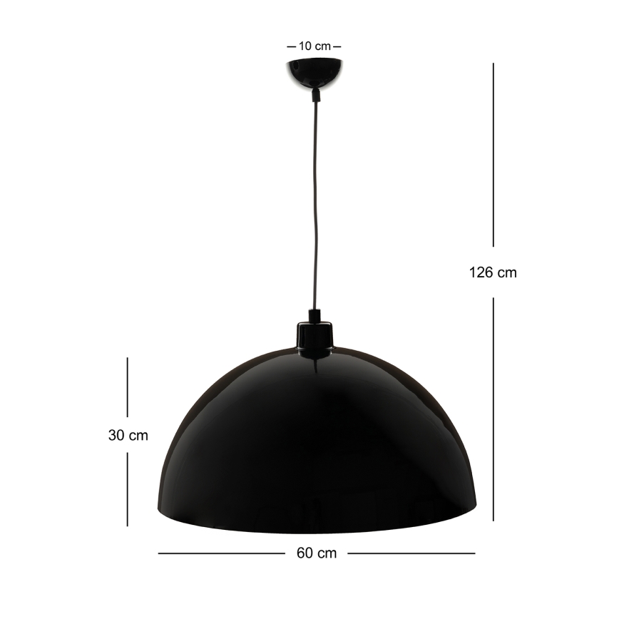 Brilagi - METALO LED csillár kábelen 1xE27/40W/230V Ø 60 cm fekete/rézszínű