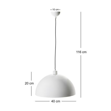 Brilagi - METALO LED kábeles függesztett csillár 1xE27/40W/230V átm. 40 cm fehér/réz
