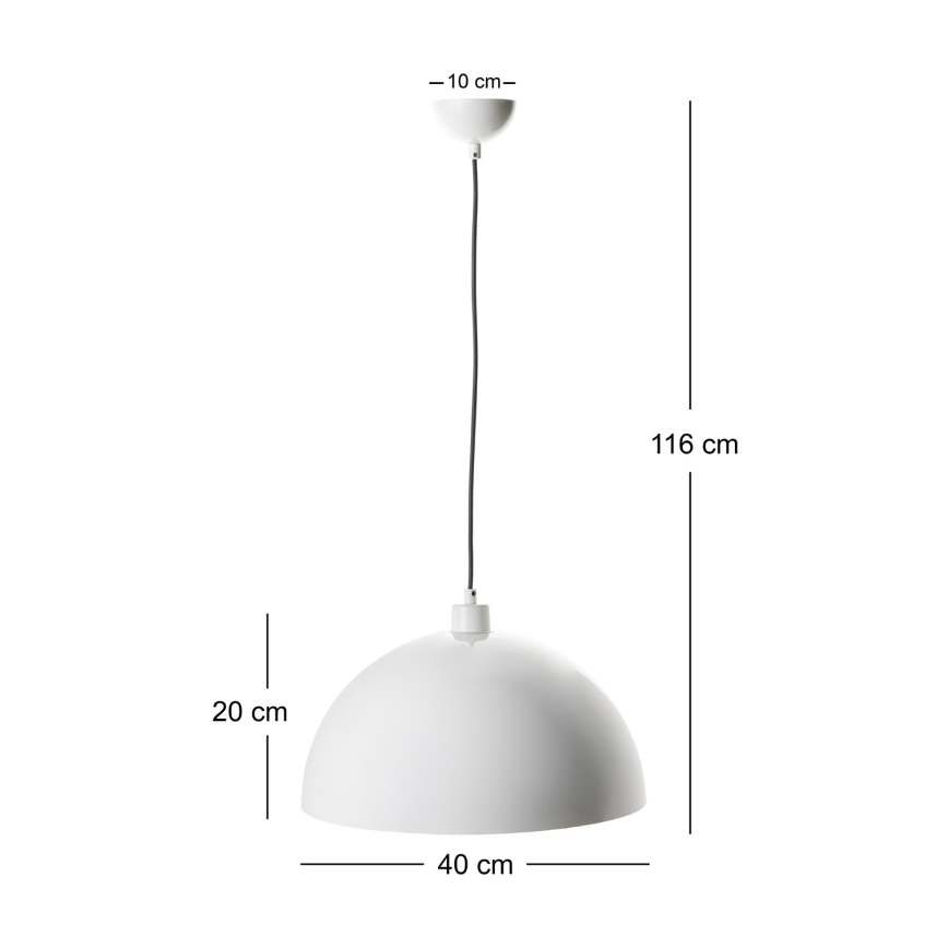 Brilagi - METALO LED kábeles függesztett csillár 1xE27/40W/230V átm. 40 cm fehér/réz