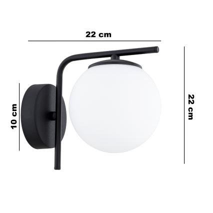 Brilagi - MILO fali lámpa 1xE27/60W/230V fekete