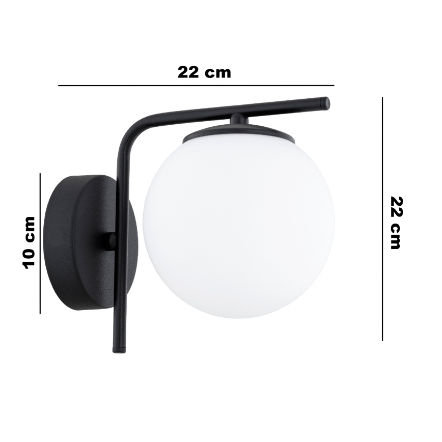 Brilagi - MILO fali lámpa 1xE27/60W/230V fekete