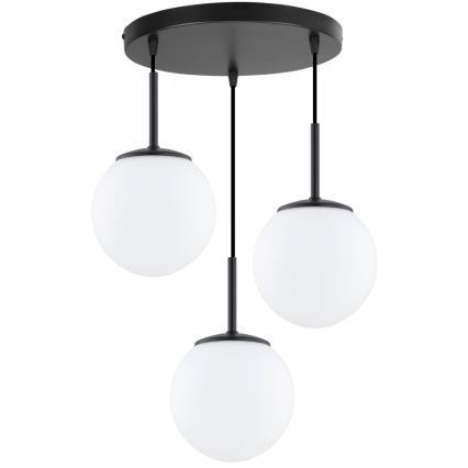 Brilagi - MILO kábeles függeszték 3xE27/60W/230V fekete
