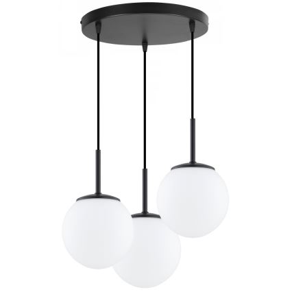 Brilagi - MILO kábeles függeszték 3xE27/60W/230V fekete