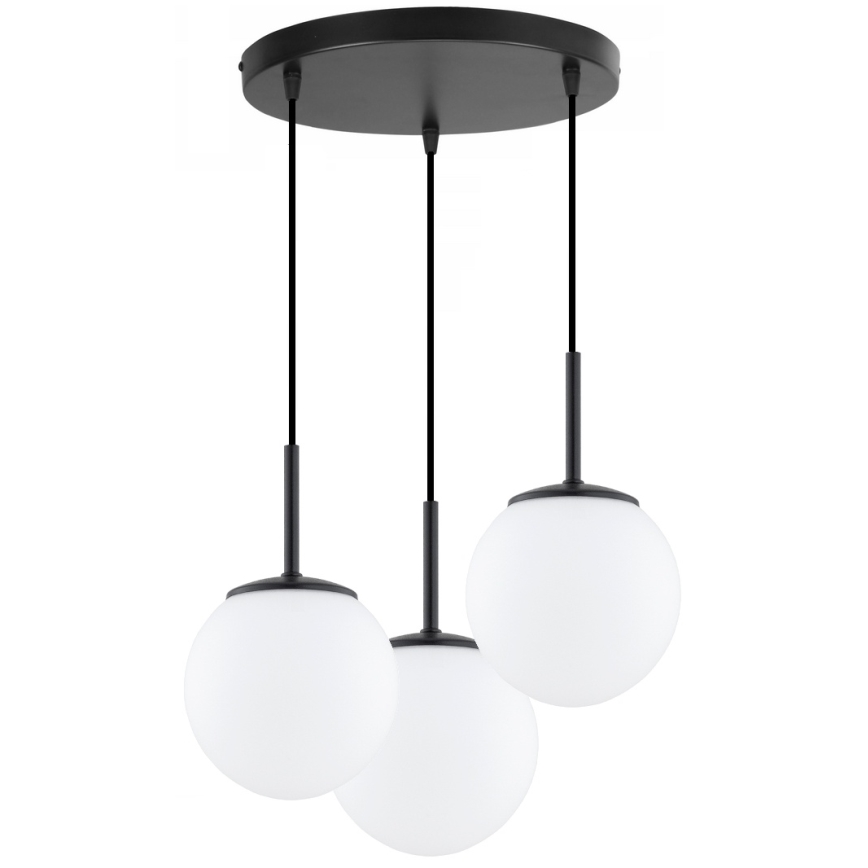 Brilagi - MILO kábeles függeszték 3xE27/60W/230V fekete