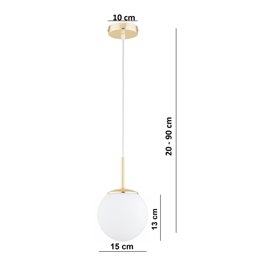Brilagi - MILO kábeles függőlámpa 1xE27/60W/230V aranyszínű