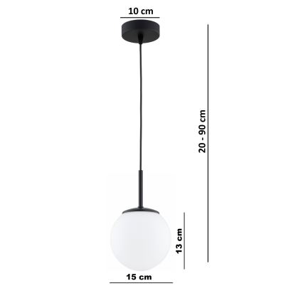 Brilagi - MILO kábeles függőlámpa 1xE27/60W/230V fekete