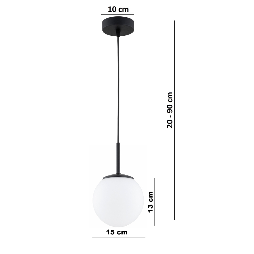 Brilagi - MILO kábeles függőlámpa 1xE27/60W/230V fekete