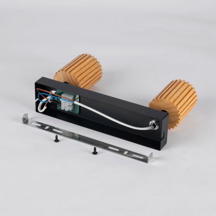 Brilagi - MODERN WOOD spotlámpa 2xGU10/8W/230V fa/fekete