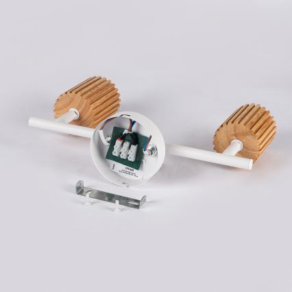 Brilagi - MODERN WOOD spotlámpa 2xGU10/8W/230V kaucsukfa/fehér