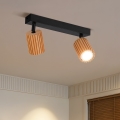 Brilagi - MODERN WOOD spotlámpa 2xGU10/8W/230V kaucsukfa/fekete