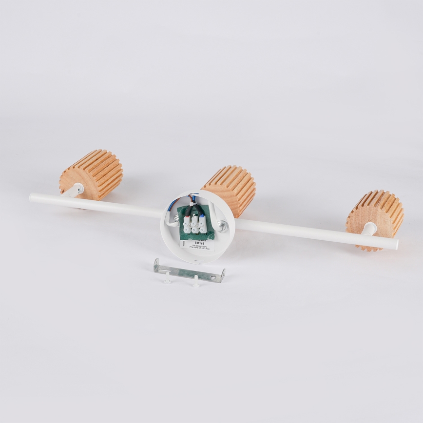 Brilagi - MODERN WOOD spotlámpa 3xGU10/8W/230V fa/fehér