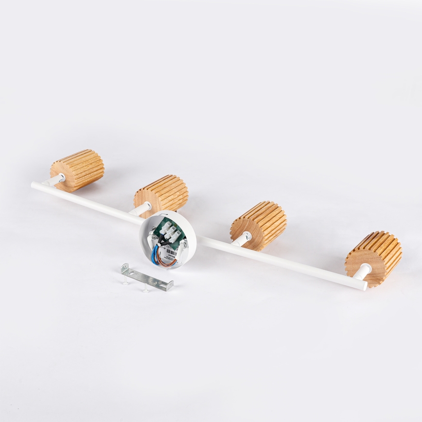 Brilagi - MODERN WOOD spotlámpa 4xGU10/8W/230V fa/fehér