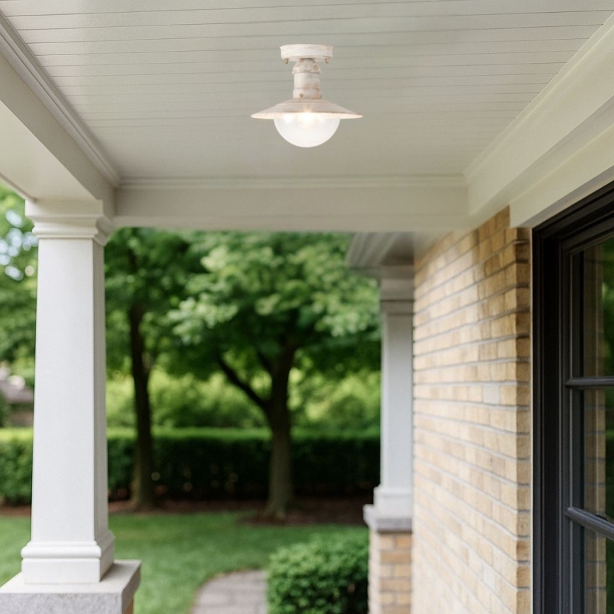 Brilagi - MOLDE kültéri mennyezeti lámpatest 1xE27/60W IP44 fehér/patina