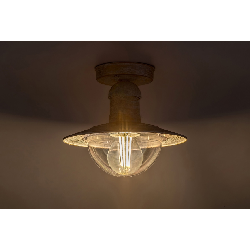 Brilagi - MOLDE kültéri mennyezeti lámpatest 1xE27/60W IP44 fehér/patina