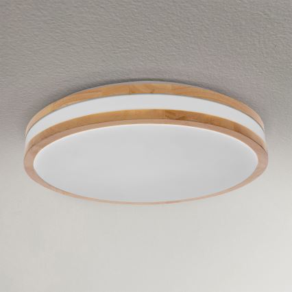 Brilagi - LED dimmelhető mennyezeti lámpa MOLINA LED/48W/230V 3000-6500K tölgy átmérő 38 cm + távirányító