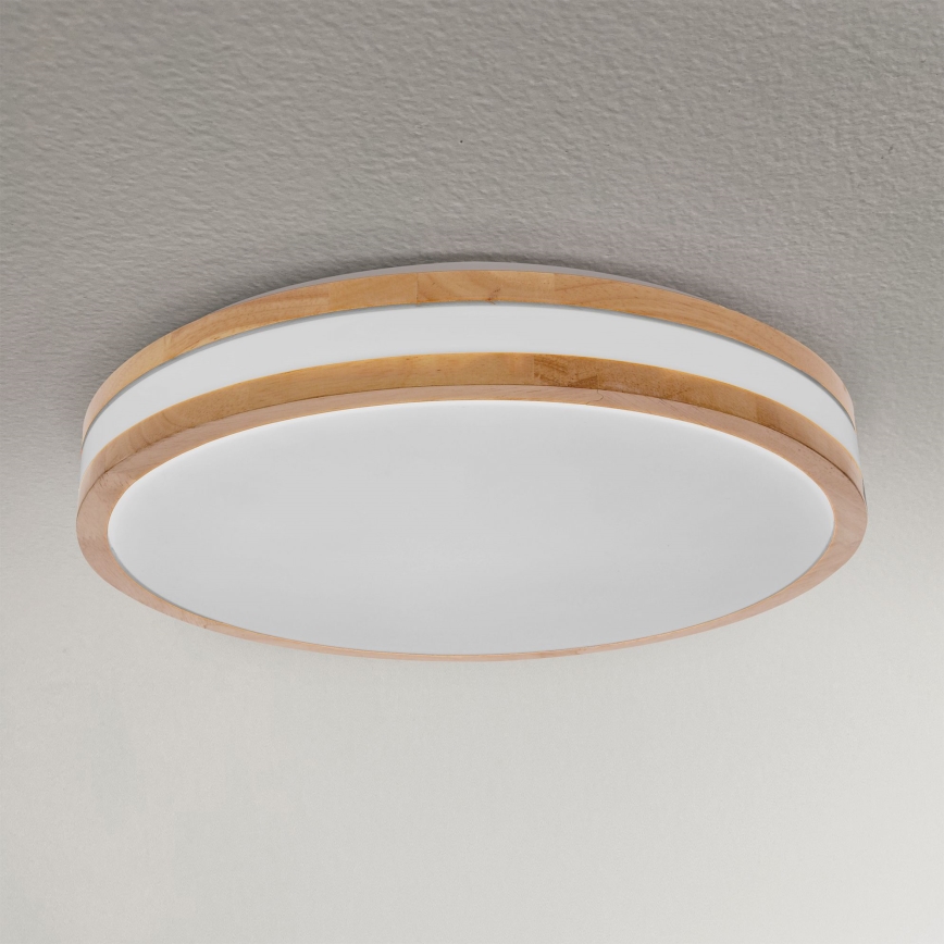 Brilagi - LED dimmelhető mennyezeti lámpa MOLINA LED/48W/230V 3000-6500K tölgy átmérő 38 cm + távirányító