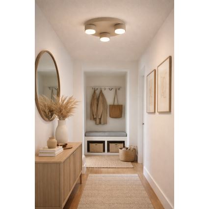 Brilagi - MONO LED mennyezeti lámpa 3xGX53/30W/230V Ø 30 cm bézs