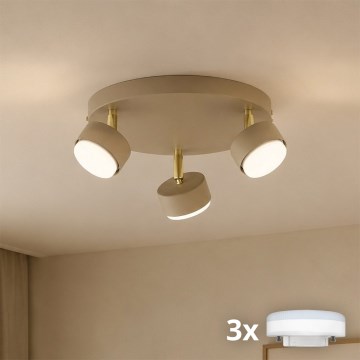 Brilagi - MONO LED spotlámpa 3xGX53/30W/230V bézs/arany