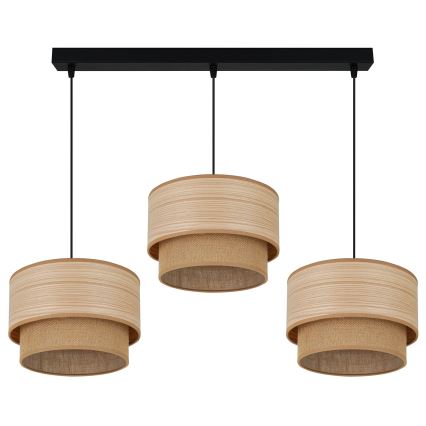 Brilagi - Montana Boho függeszték kábelre 3xE27/15W/230V barna/fekete