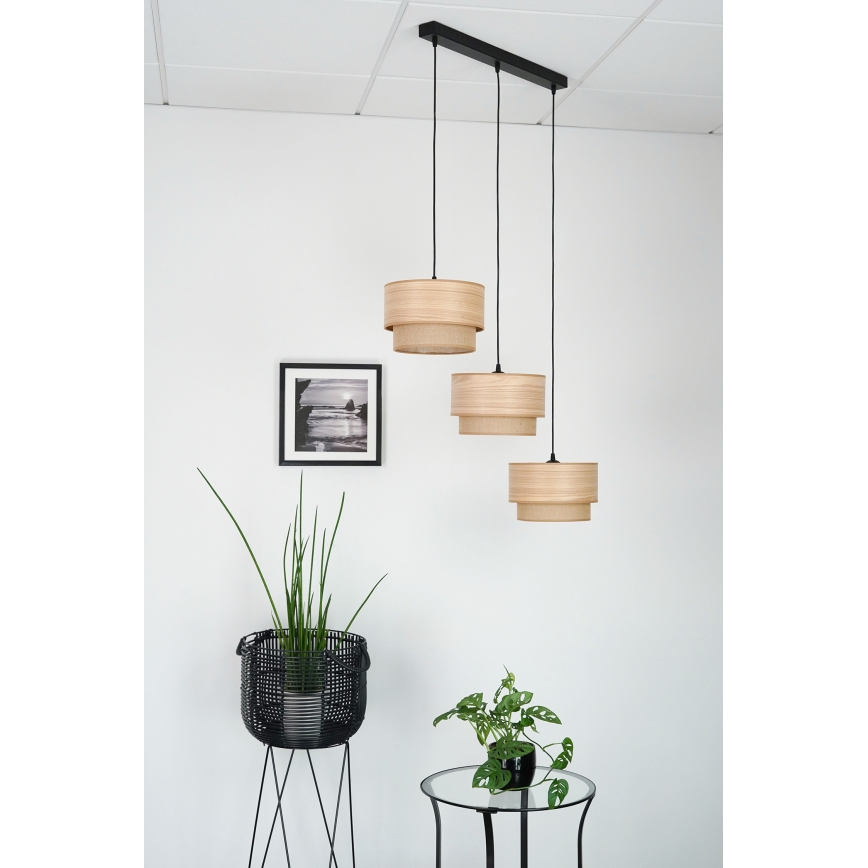 Brilagi - Montana Boho függeszték kábelre 3xE27/15W/230V barna/fekete