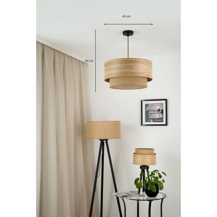 Brilagi - Montana Boho függeszték kábellel 1xE27/15W/230V átm. 45 cm barna/fekete